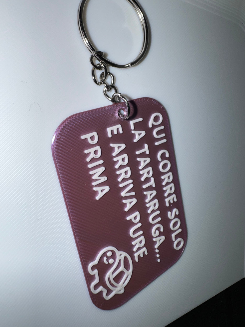 Targhetta portachiavi personalizzata con frase