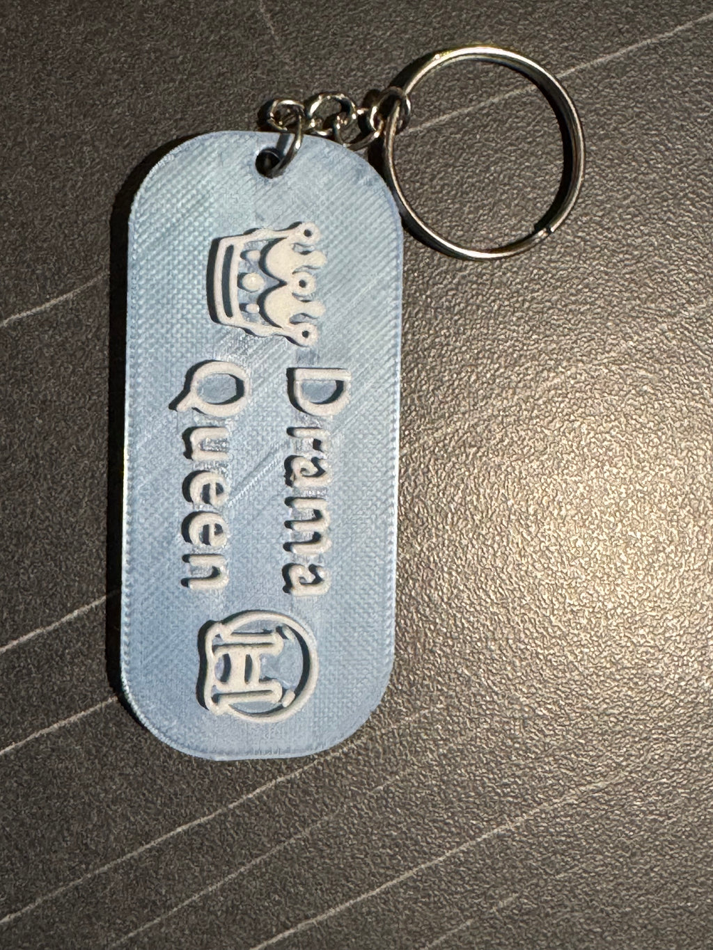 Targhetta portachiavi personalizzata con frase