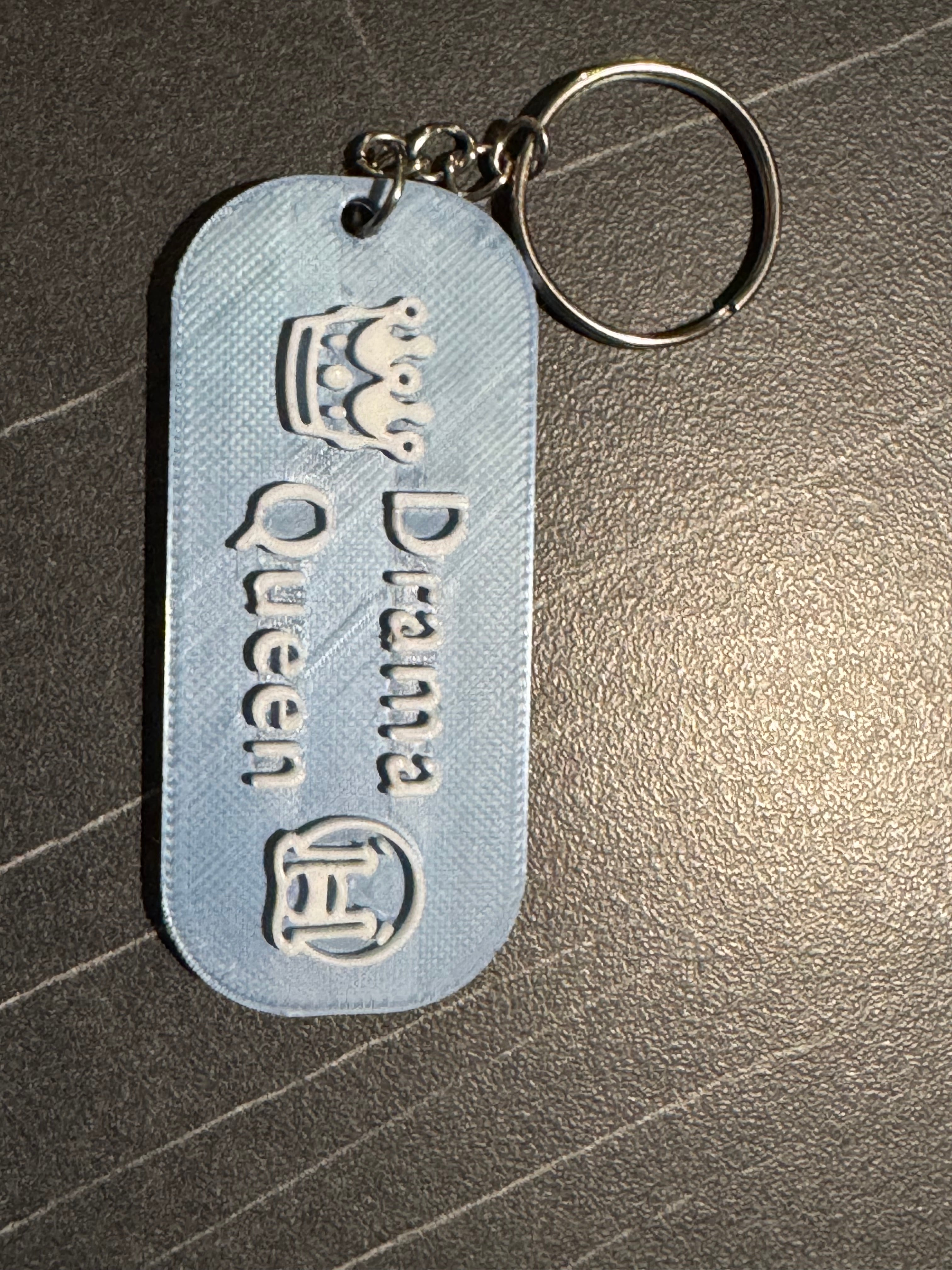 Targhetta portachiavi personalizzata con frase